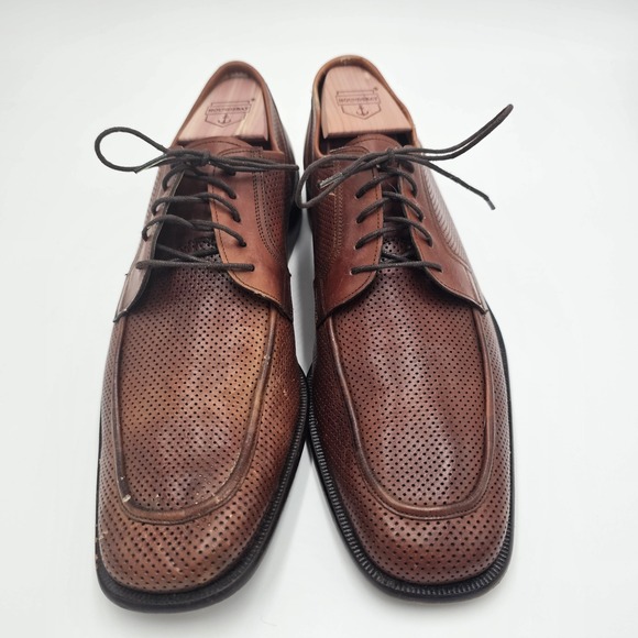 E.T. Wright Other - E.T. Wright Men's Brown Perforated Leather Oxford Dress Shoes Size 11B Made...‎